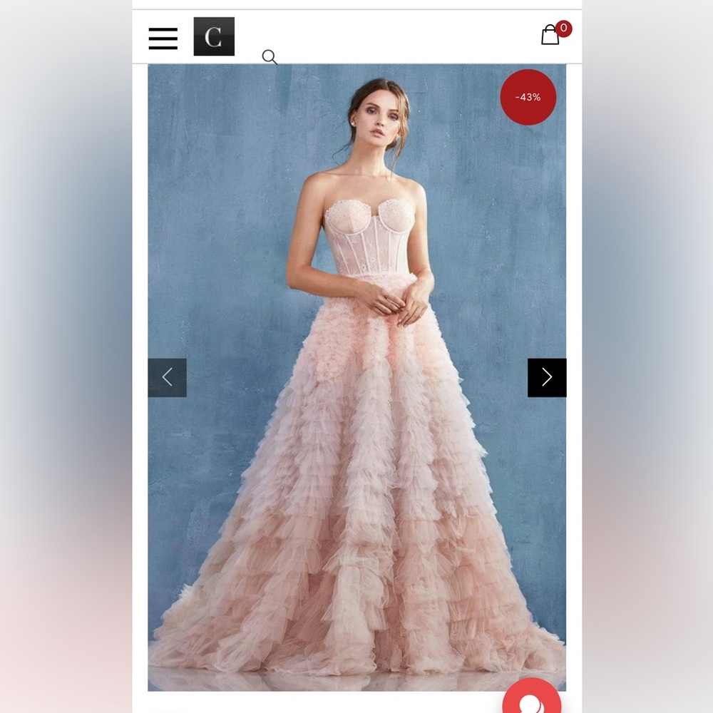 Authentic Andrea and Leo A0767 Gown